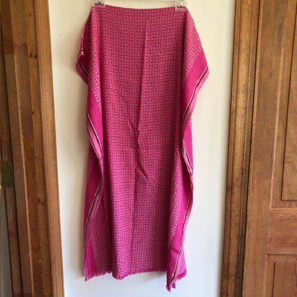 TOMMY HILFIGER Monogram TH Pink Long Shawl/Scarf - Picture 9 of 12